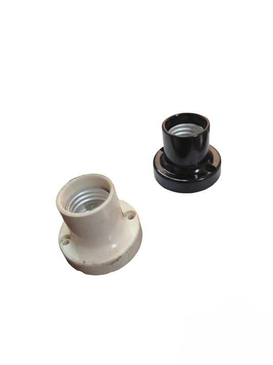 Kopez 2x2 E27 Plastic Receptacle 5A 250V lighting installation accessories in black and white