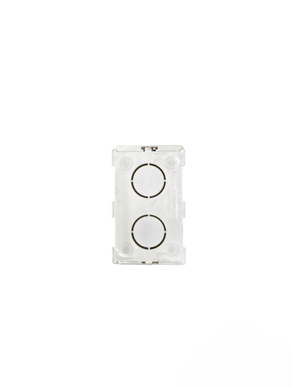 2x4 utility box white electrical enclosure with twin knockout holes for wiring connections