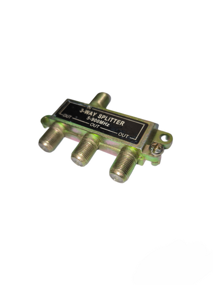 3 way cable splitter for TV parts and accessories with metal connectors made in China