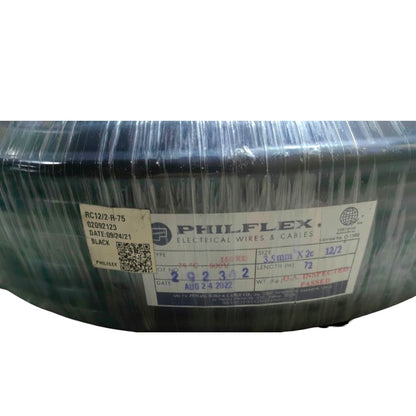 Philflex Royal Cord 3.5mm2/C Core 600V AWG 12/2C Power Cable Perma Cord(75mtrs/Roll)