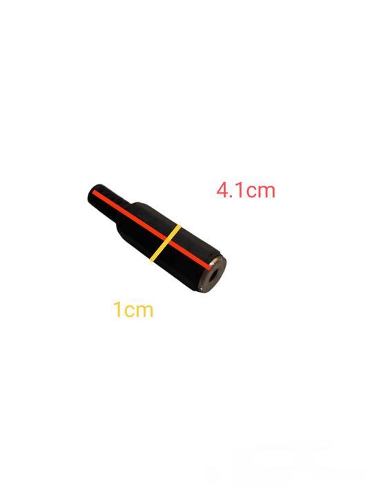 Black 3.5mm headphone socket adapter for microphone accessories measuring 4.1 cm by 1 cm from China