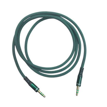3.5mm to 3.5mm AUX Cable Durable Cloth Braided, Hi-Fi Audio Green 1.2 Meter