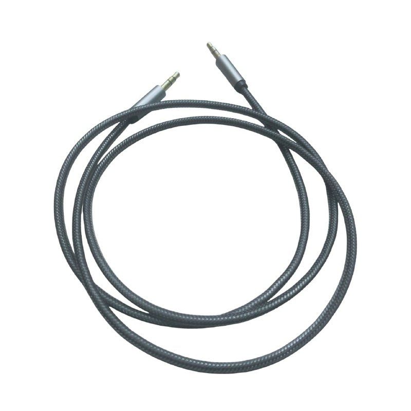 3.5mm to 3.5mm Braided AUX Cable Durable Hi-Fi Audio Black 1 Meter