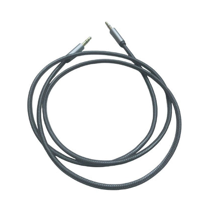 3.5mm to 3.5mm Braided AUX Cable Durable Hi-Fi Audio Black 1 Meter