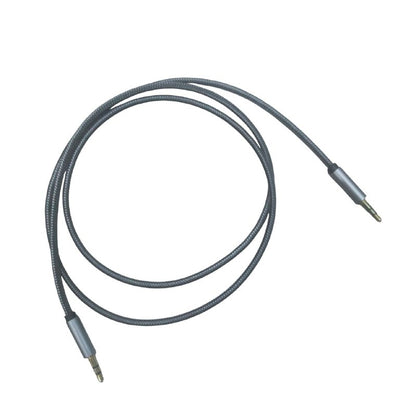 3.5mm to 3.5mm Braided AUX Cable Durable Hi-Fi Audio Black 1 Meter