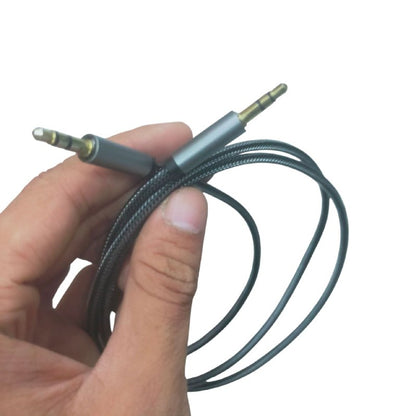 3.5mm to 3.5mm Braided AUX Cable Durable Hi-Fi Audio Black 1 Meter