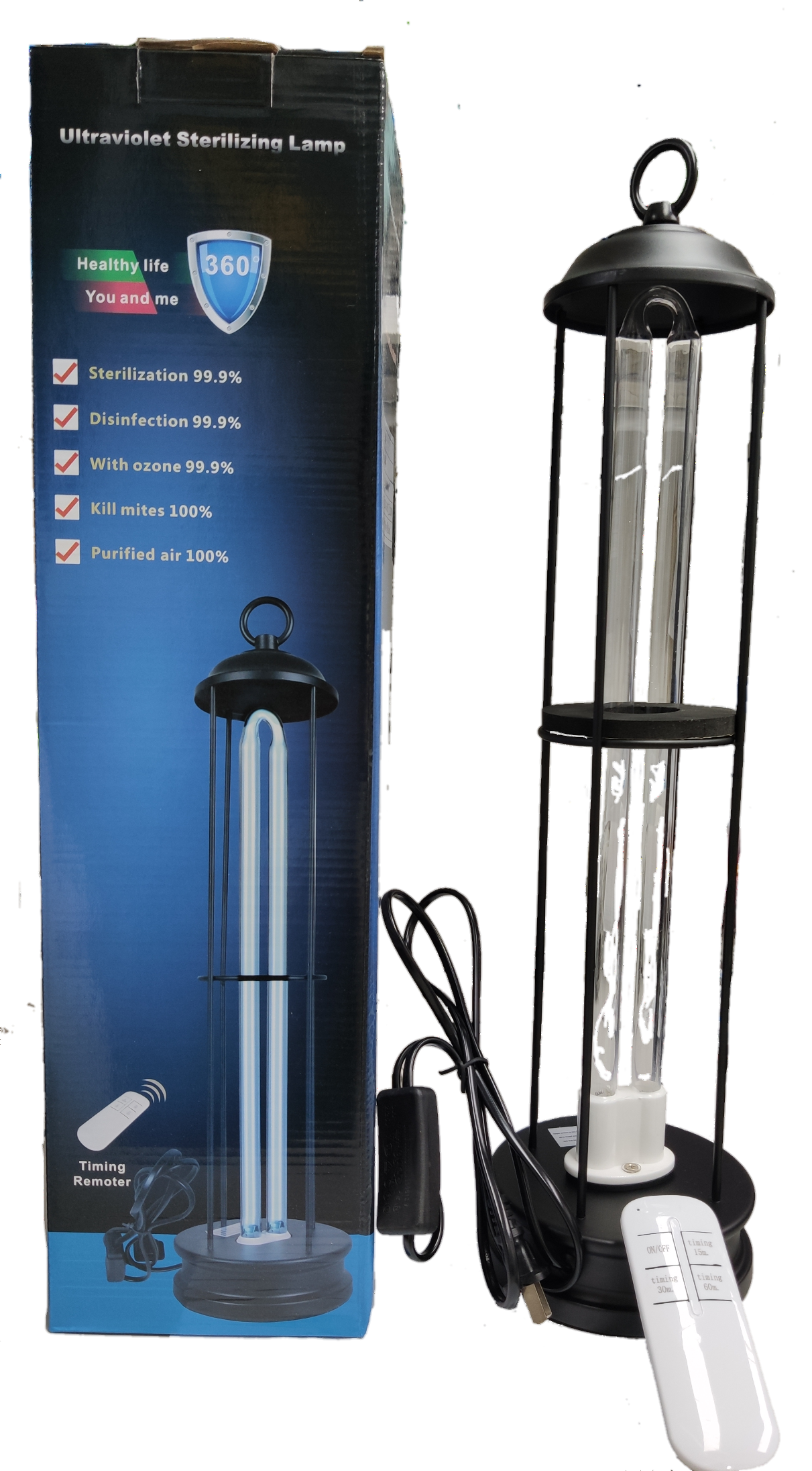 Denko UV-C Lamp with Remote Timer and Frame 38W (Germicidal Lamp)