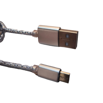 30cm micro USB charging cable with a braided design and gold-plated connectors for durable use