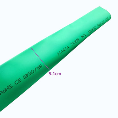 30mm_shrinkable_tube_green_with_measurement