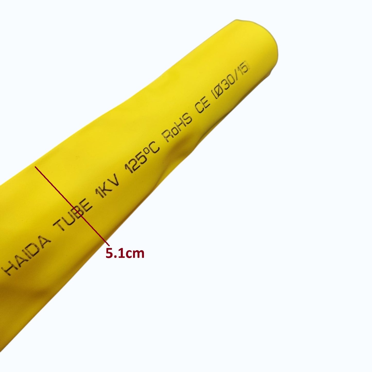 30mm_shrinkable_tube_yellow_with_measurement