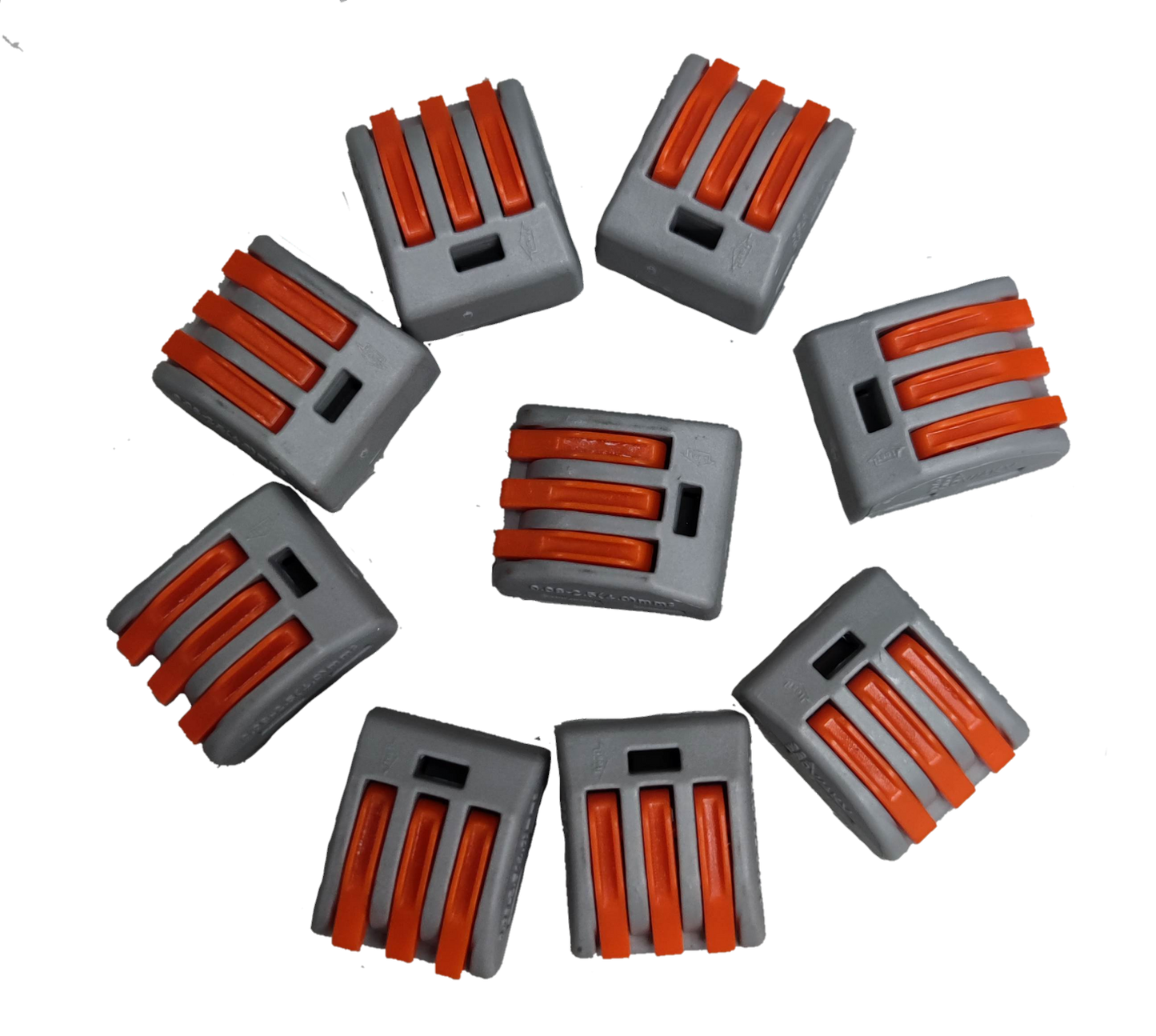 32A 250V wire connector 5 pack in gray and orange with easy-to-use design for electrical connections