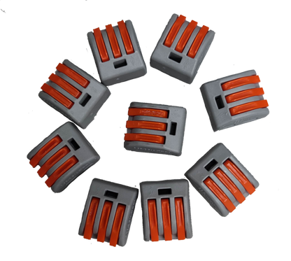 32A 250V wire connector 5 pack in gray and orange with easy-to-use design for electrical connections