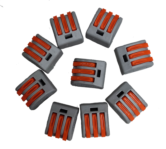 32A 250V wire connector 5 pack in gray and orange with easy-to-use design for electrical connections