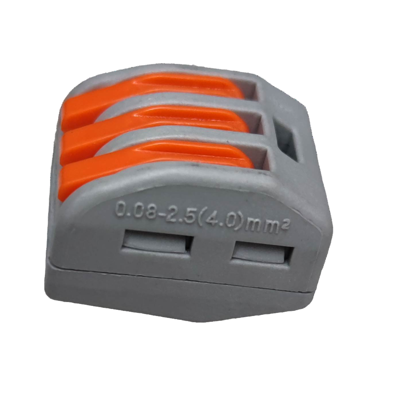 32A 250V wire terminal block with four connection ports for secure electrical connections