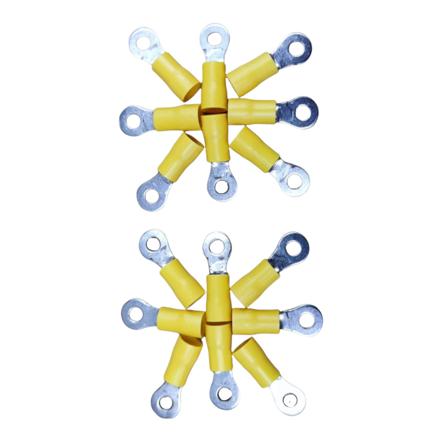 Local Terminal Lugs Ring Type Yellow Insulation 5.5mm (5Pcs + 5Pcs Free) , Ring Terminal Lugs,  Round Terminal Lugs