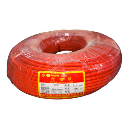 Grippes Silicon Wire 6.0mm Pre-Cut Heater Wire High Temperature Cable Fire Rated Cable 450/750V 300 Degree Celsius Available Red Black and White
