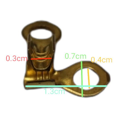 Ring Terminal 1.25mm wire 4mm Hole Size (10PCS), Round Terminal 2.0mm R-133 (10PCS)