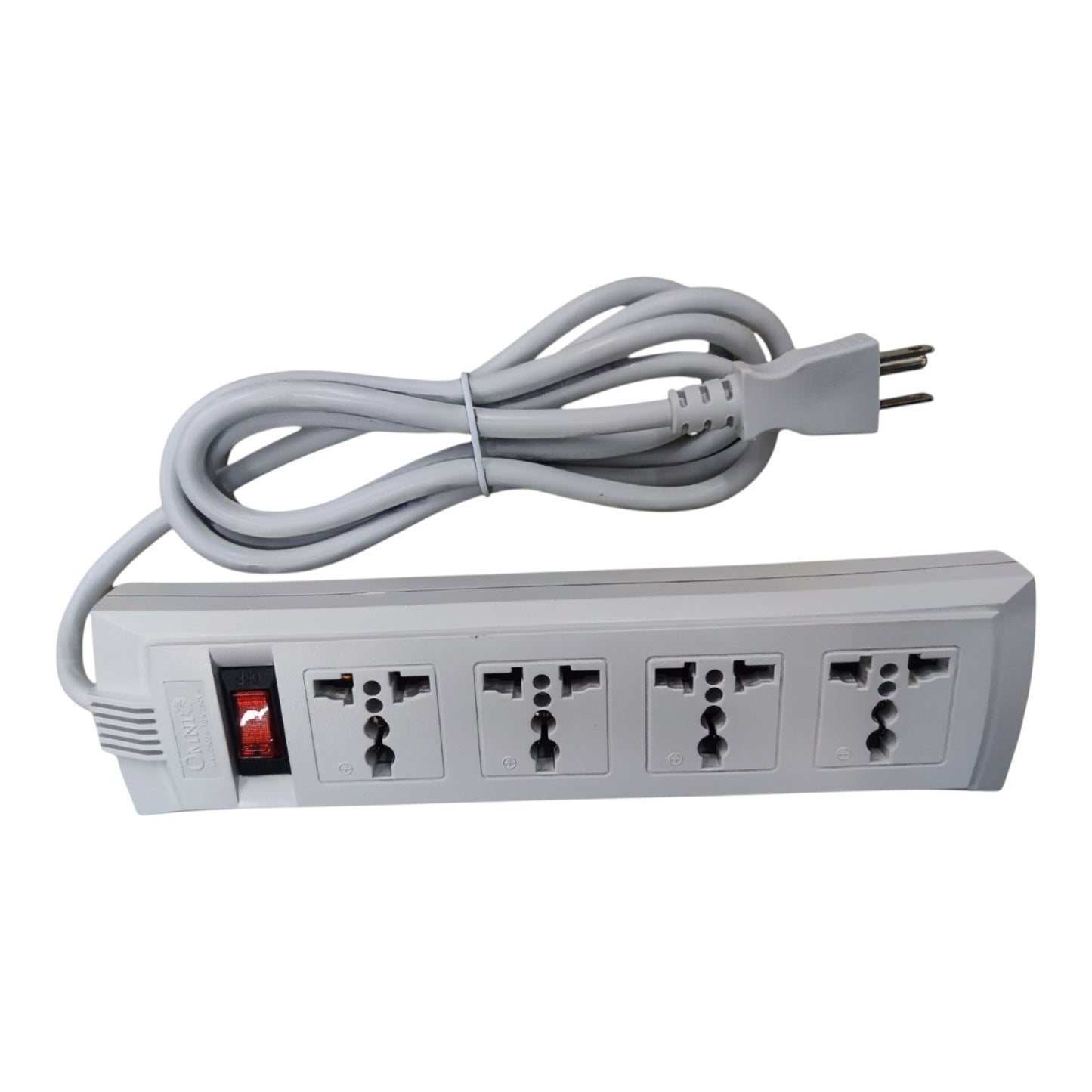 Omni 4 Gang Universal Outlet Extension Cord  with Switch 1.83 Meters Length WEU-104-PK