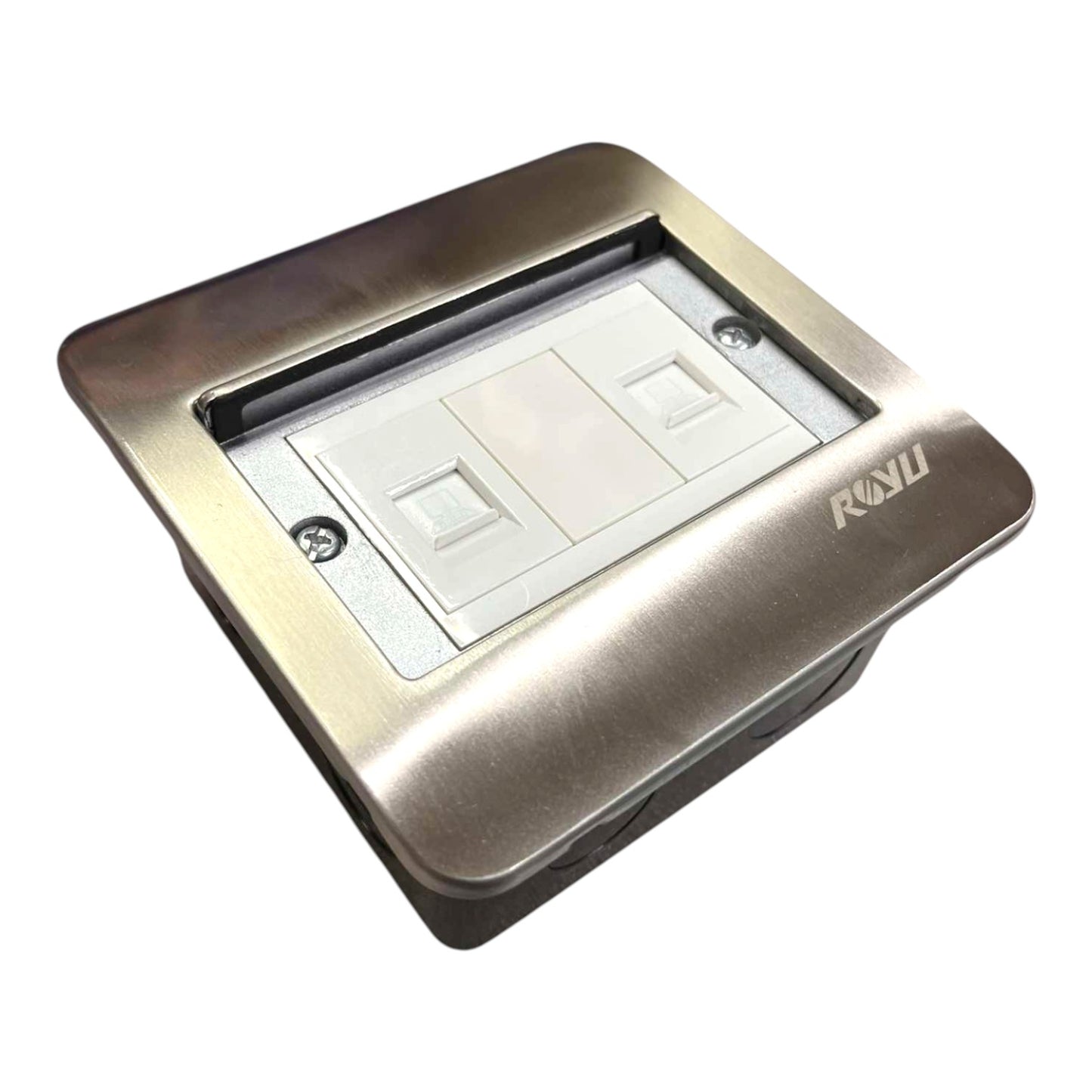Royu Floor Outlet 2 Gang LAN Outlet Available in Gold and Silver