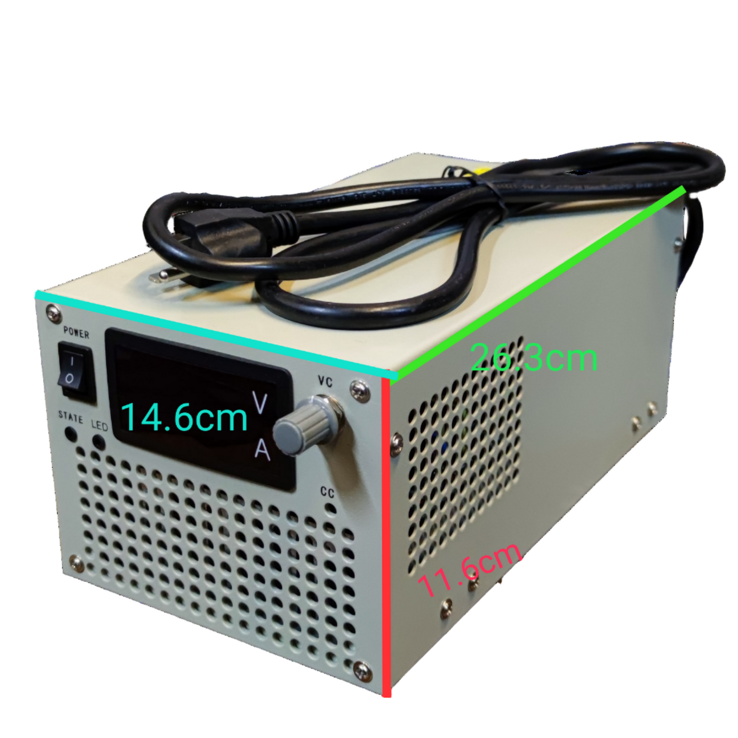 ZwitseRise 36V 40A switching power supply with adjustable voltage and current displays