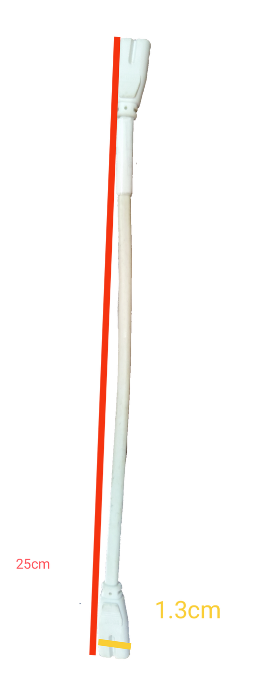 Local T-5 AC Cord Connector End to End (2Pins) Double Insulation 25cm, T5