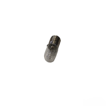 Small cylindrical light bulb on a white background 3W Pilot Lamp E10 60V Made in Japan Indicator Bulb Pilot Light Electx Electrical SUpply