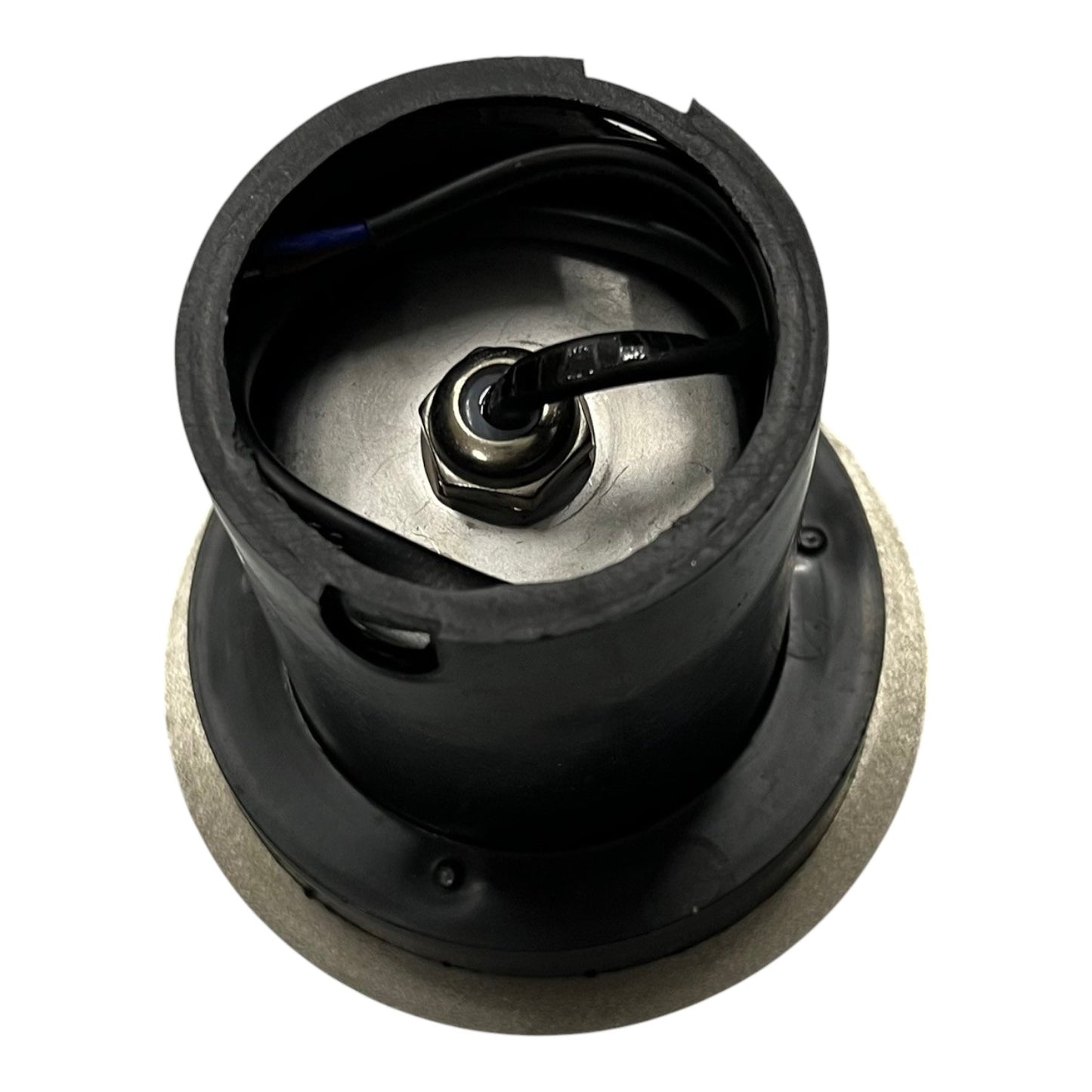 Close-up of a mechanical component with a white background
