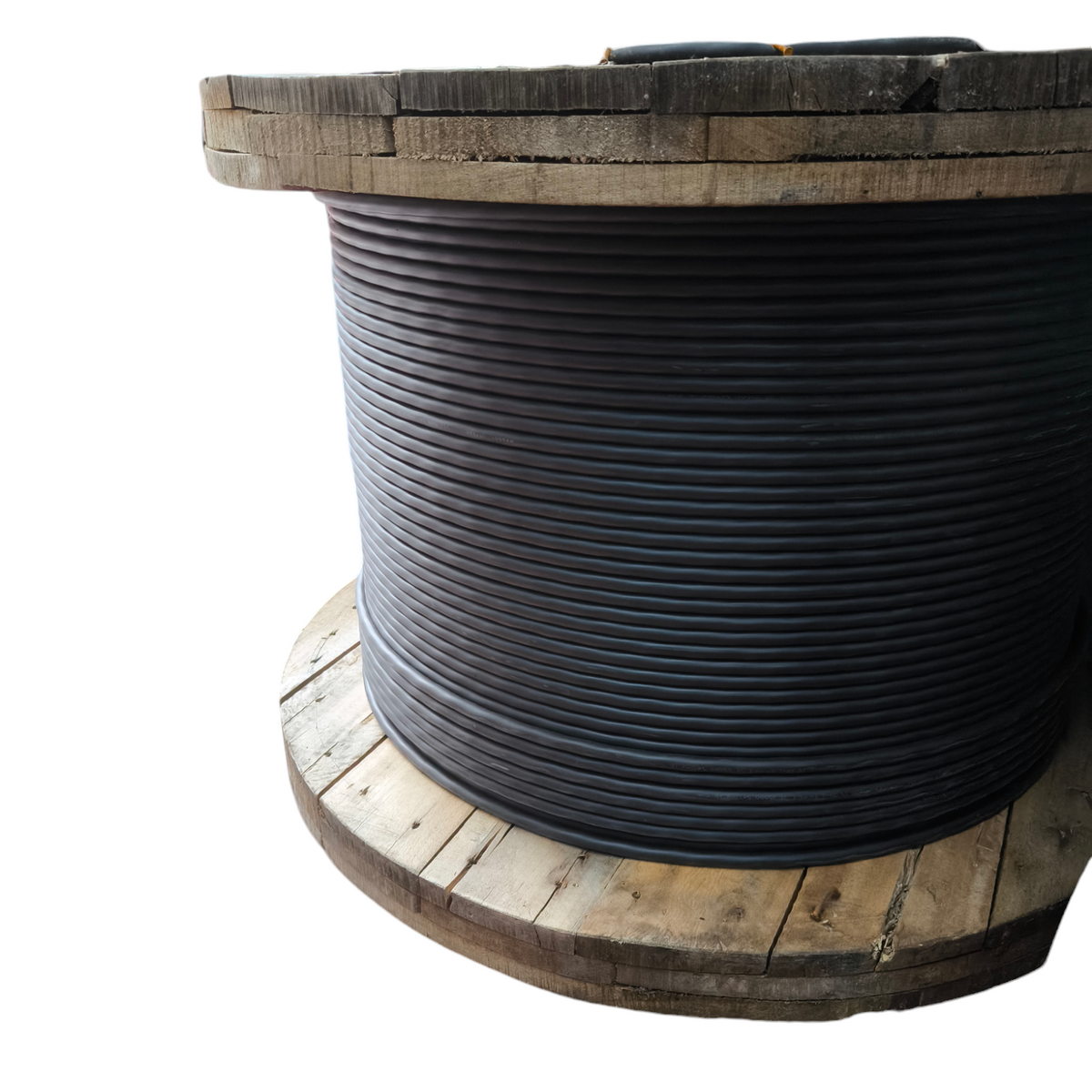 Philflex Power Cable Heavy Duty Wire rolled on large wooden spool for industrial use