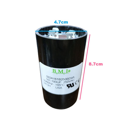 BMI Motor Starting Capacitor 161-193UF 250V AC, Capacitor 161-193MFD