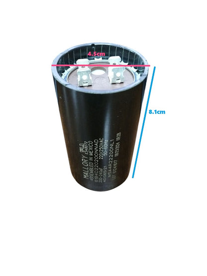 Mallory Motor Starting Capacitor 200-240MFD 220 to 250 VAC