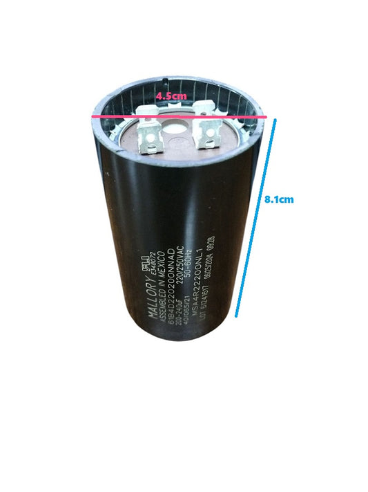 Mallory Motor Starting Capacitor 200-240MFD 220 to 250 VAC