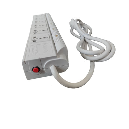 Omni  6 Gang Extension Cord Universal 6 Feet with Individual Switch Power Strip 6 Socket 10A 220V 1.83 Meters WED-360-PK