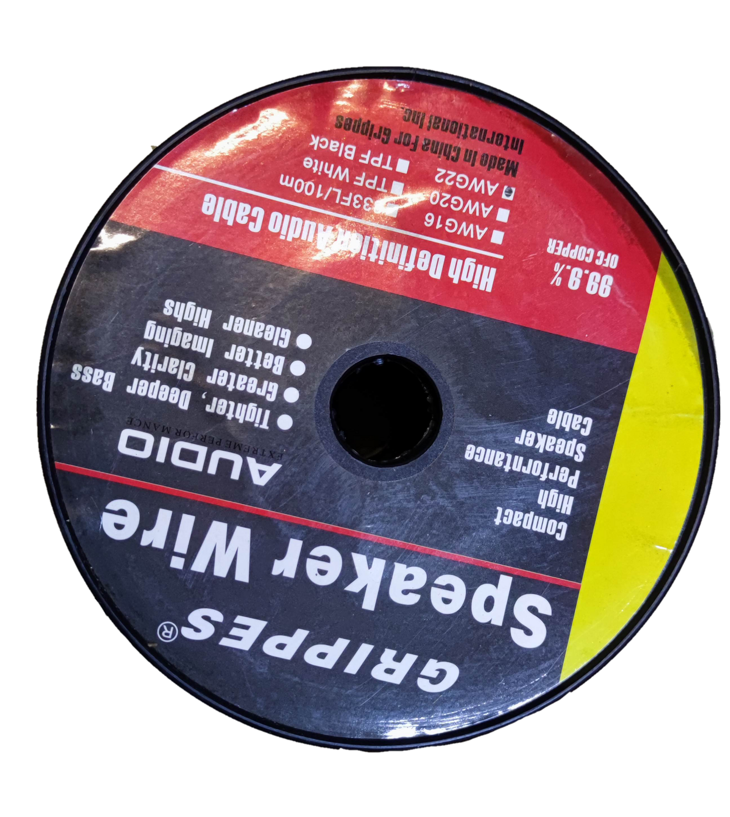 Grippes Speaker Wire AWG 22/2 Pre-Cut White (100 meters per roll) 0.30mm Copper strands, Pre Cut