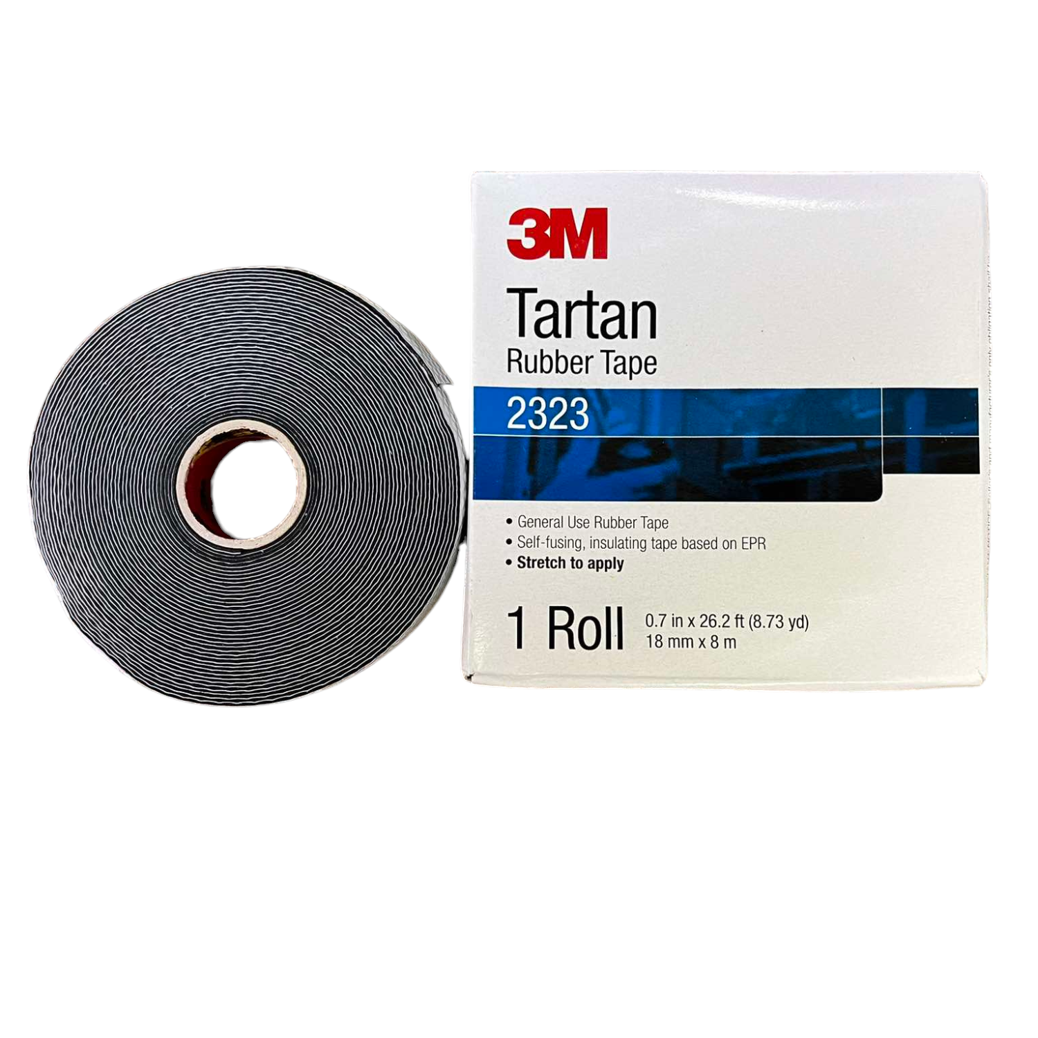 3M electrical insulation rubber tape in a roll designed for electrical connections and repairs.