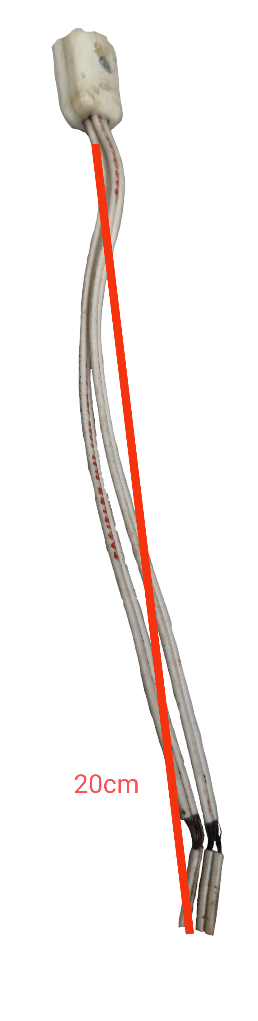 4 pin lamp socket 220V with 20cm leads for easy connection and installation
