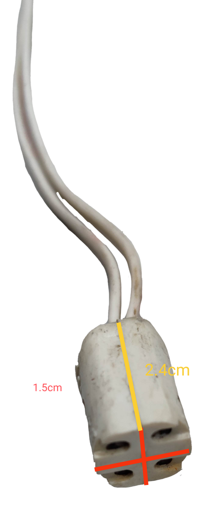 4 pin lamp socket 220V with wired connections designed for electrical lighting fixtures