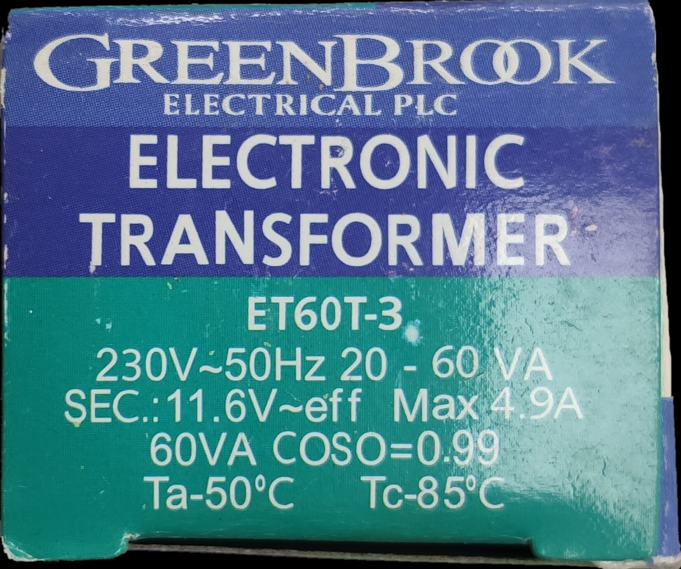 Green Brook Electronic Transformer for Halogen Lamps, 60VA 50W Transformer 220V Halogen Transformer