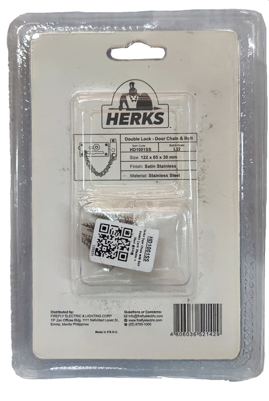 Double Lock - Door Chain & Bolt ( Herks) HD1001SS