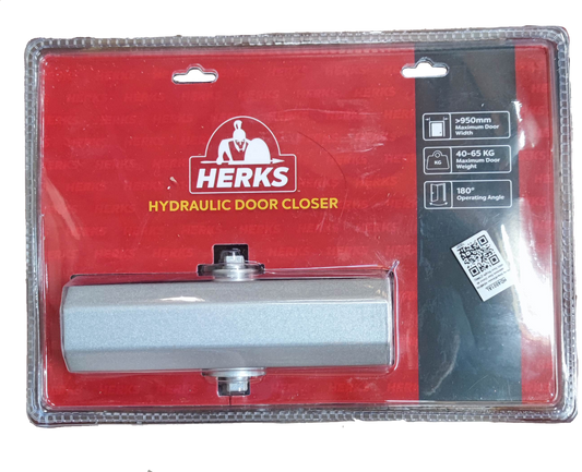 Herks Hydraulic Door Closer 40-65KG, 65KG Door Closer 950mm Maximum Door Wide 180 Degree Angle