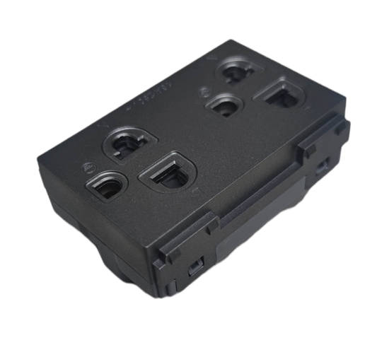 Omni Duplex Universal Outlet with Ground ( Designer Series) Graphite DWG-402G 16A 250V