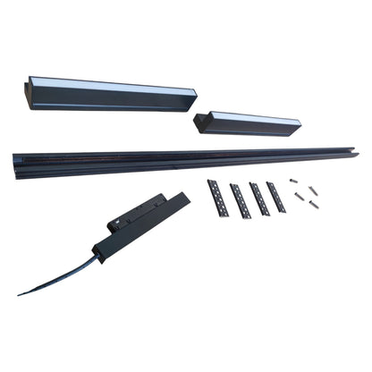 Magnetic Track Light 1 Meter 26mm with 2pcs 18W LED Foldable Flood Track Light 220V Daylight 6500K ( ILLUMIQ TERRA)