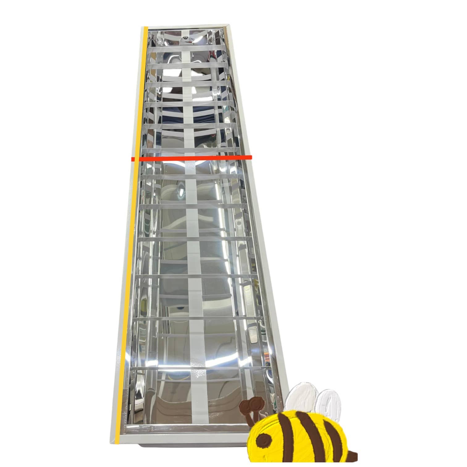 48 inch T8 LED troffer light with a sleek design for efficient indoor lighting