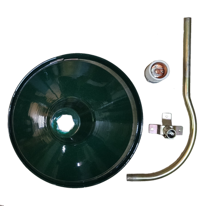 Lamp Cover 16" Deep Type with E40 Socket Arm and Claw Foot, Sombrero Green 16" Lamp Cover with E40 Socket Arm and Claw Foot , Lamp Reflector Deep Type 16 Inches with E40 Socket Arm and Claw Foot ( AMCO)