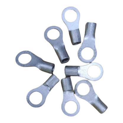 local Terminal Lugs Ring Type Without Insulation 14mm (4Pcs + 4Pcs Free) , Ring Terminal Lugs,  Round Terminal Lugs