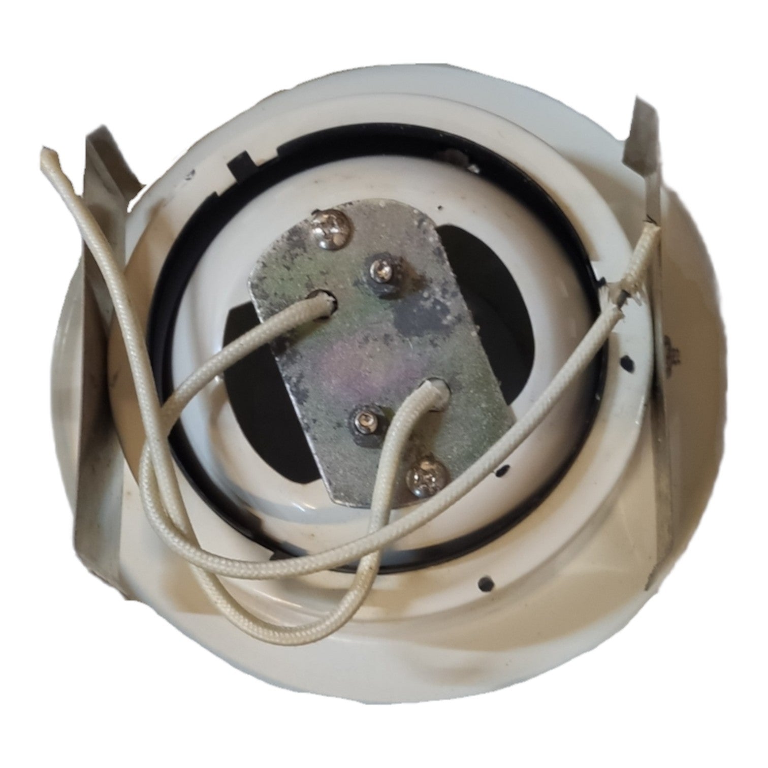 Ceiling fan motor on a white background