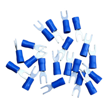Terminal Lugs Y Type Blue Insulation 3.5mm - 10Pcs + 10Pcs Free, Y Terminal Lugs, Y Terminal Lugs