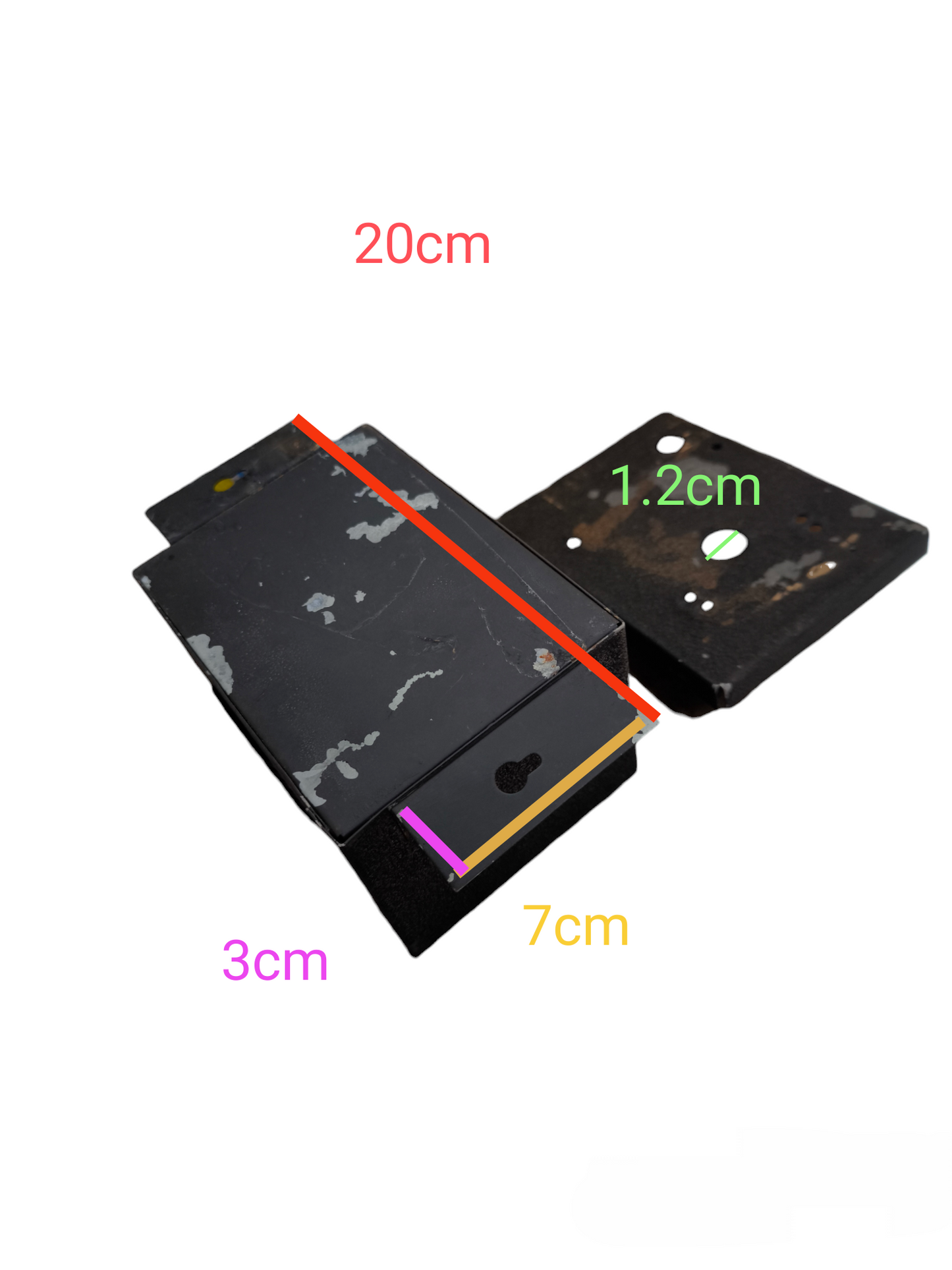 Metal Box 140mm x 88mm x 105mm with Holes