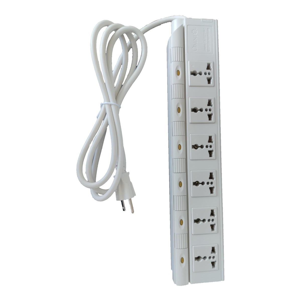 Omni  6 Gang Extension Cord Universal 6 Feet with Individual Switch Power Strip 6 Socket 10A 220V 1.83 Meters WED-360-PK