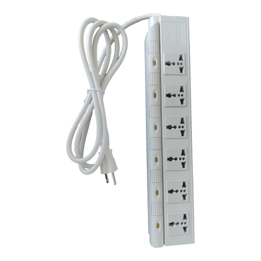 Omni  6 Gang Extension Cord Universal 6 Feet with Individual Switch Power Strip 6 Socket 10A 220V 1.83 Meters WED-360-PK
