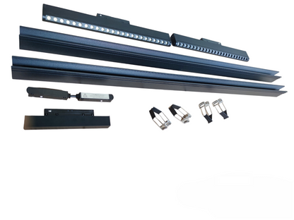 IILUMIQ TERRA Magnetic Track Light 2 Meter 50mm with 2pc 24W LED Rotary Grille Track Light 220V Daylight 6500K